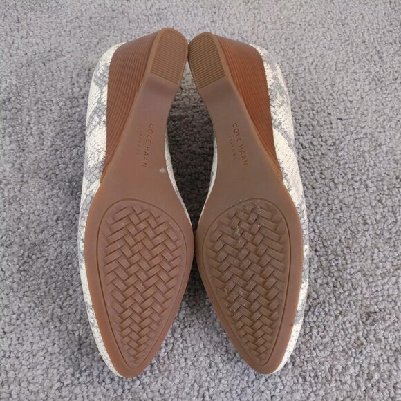 Cole Haan Grand OS Womens 6.5 Slip On Shoes Snakeskin Print Wedge Heel - Picture 2 of 12
